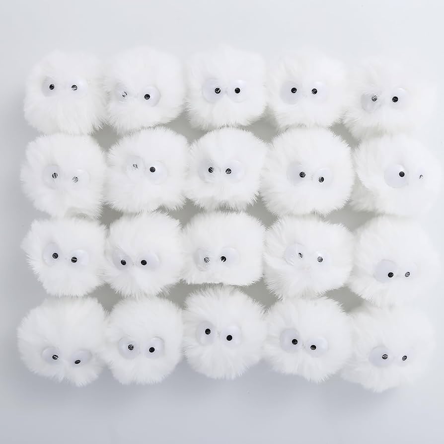Amazon.com: Miupoo Pom Poms with Eyes for Crafts,Halloween